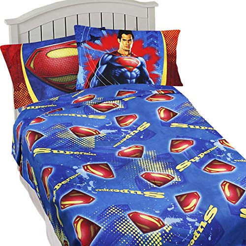 DC Comics Full Size Superman Man of Steel Bed Sheet Set