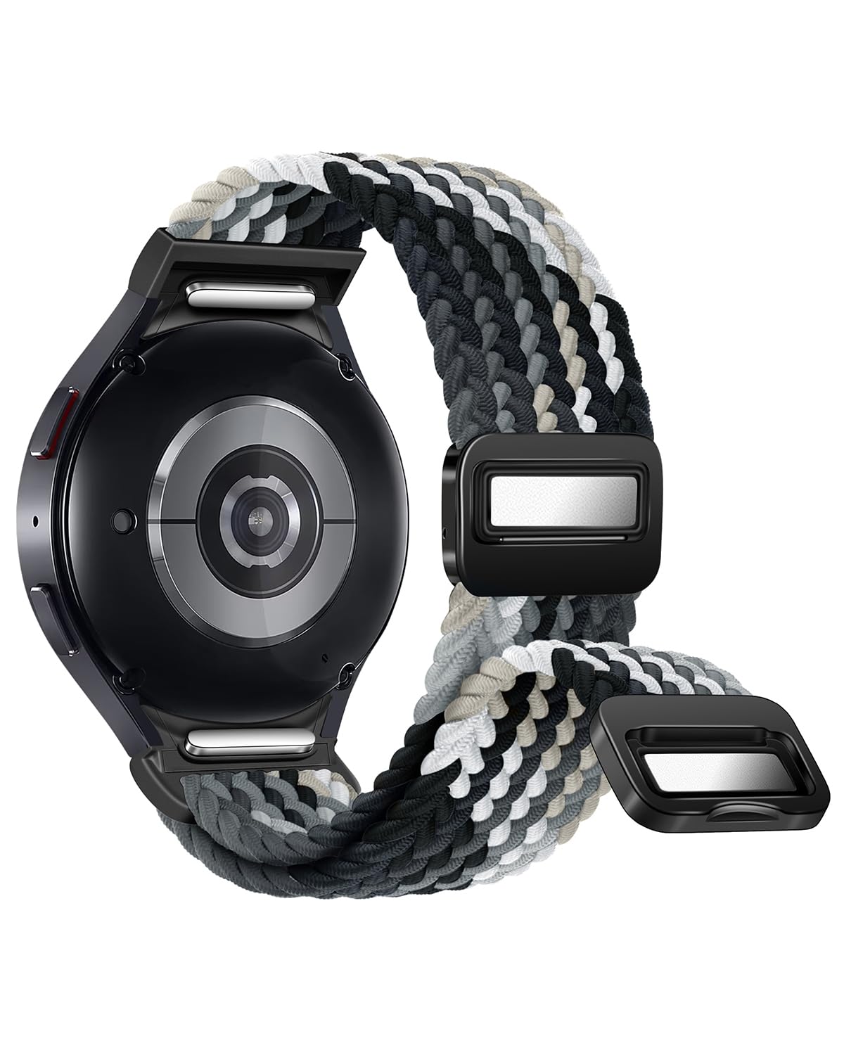 One Click No Gap Braided Bands Compatible with Samsung Galaxy Watch 7 6 4 5 FE Band 40mm 44mm/Galaxy Watch 6 4 Classic 47mm 43mm 42mm 46mm/Watch 5 Pro