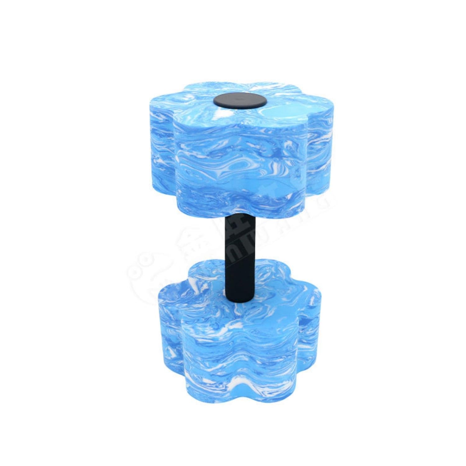 Marbled Soft Water Dumbbell Soft-Grip Water Dumbbell with Soft Shape Buoyant Aquatic Exercise Dumbbells Lightweight for Swimmers, Kids, Swim Training, Blue White Camo-image-17