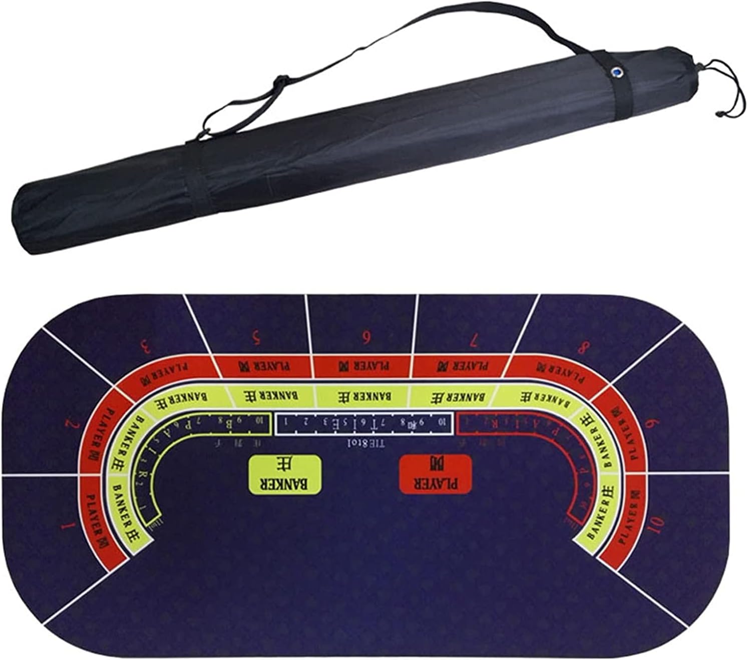 Portable Poker Table Top 12060Cm Baccarat Rubber Casino Poker Tablecloth Water Resistant Poker Table Game Mat Felt Game Table Fun Game Night Supplies - Cool Casino Gift for Kid