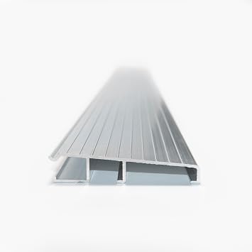 Adjustable Aluminum & Hardwood Threshold Waterproof and Hidden Screws -Add-on Extension Available - Heavy Duty - Commercial and Residential Multiple Sizes Available Clear, Extension 48"