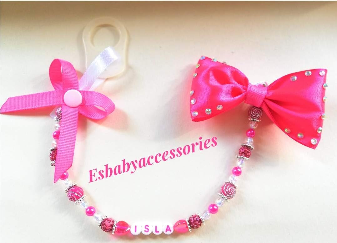 Personalised Romany Bling shamballa Dummy Clips