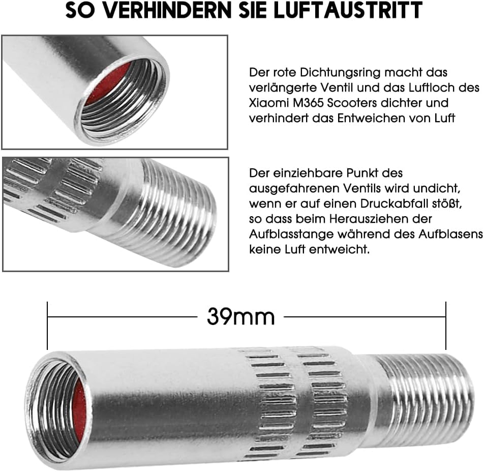 Ventiladapter – Reifenadapter – Ventilverlängerung, Reifenventiladapter mit Rückschlagventil