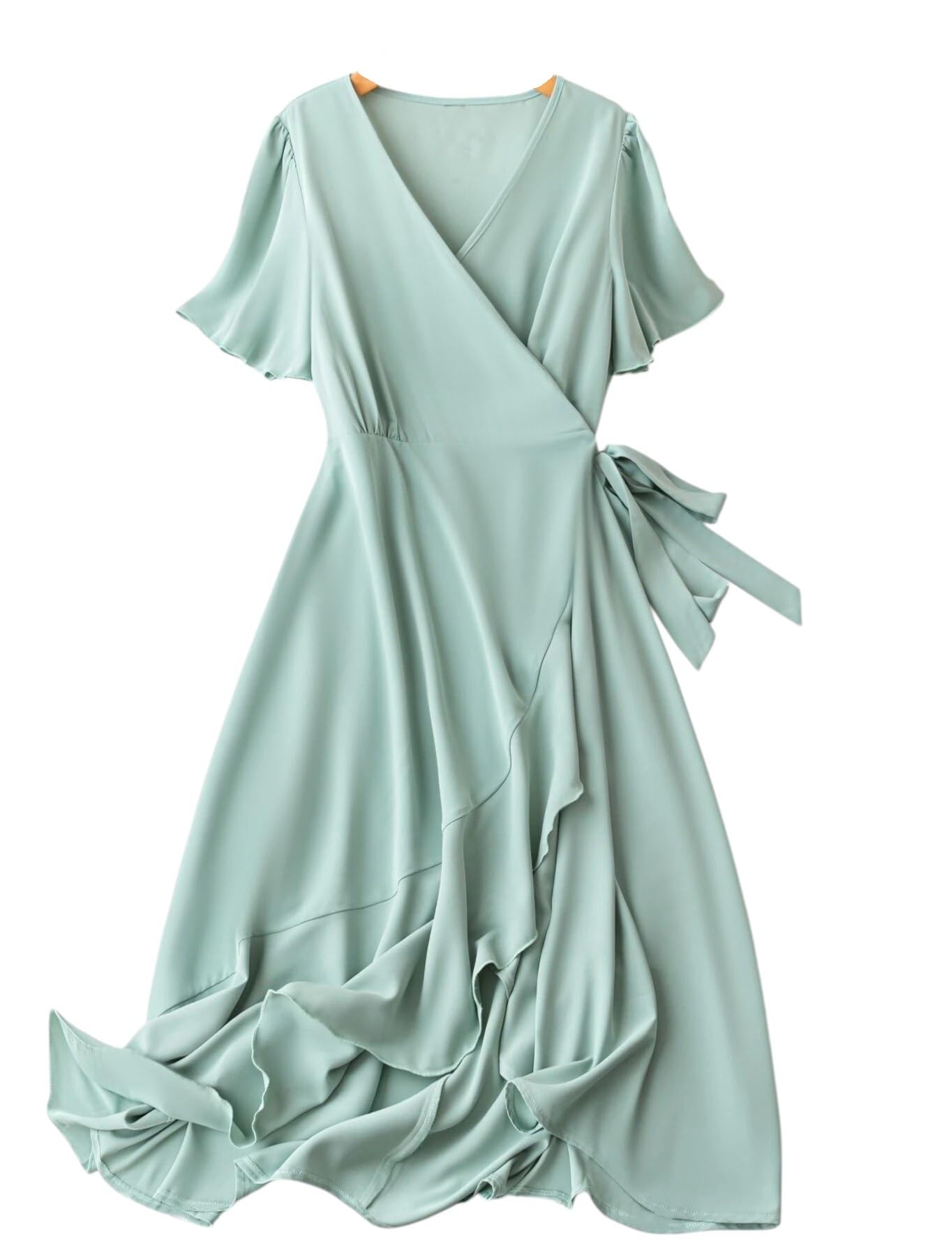 Litzo Women's Lycra A-Line Maxi Dress (L-60-S_Blue