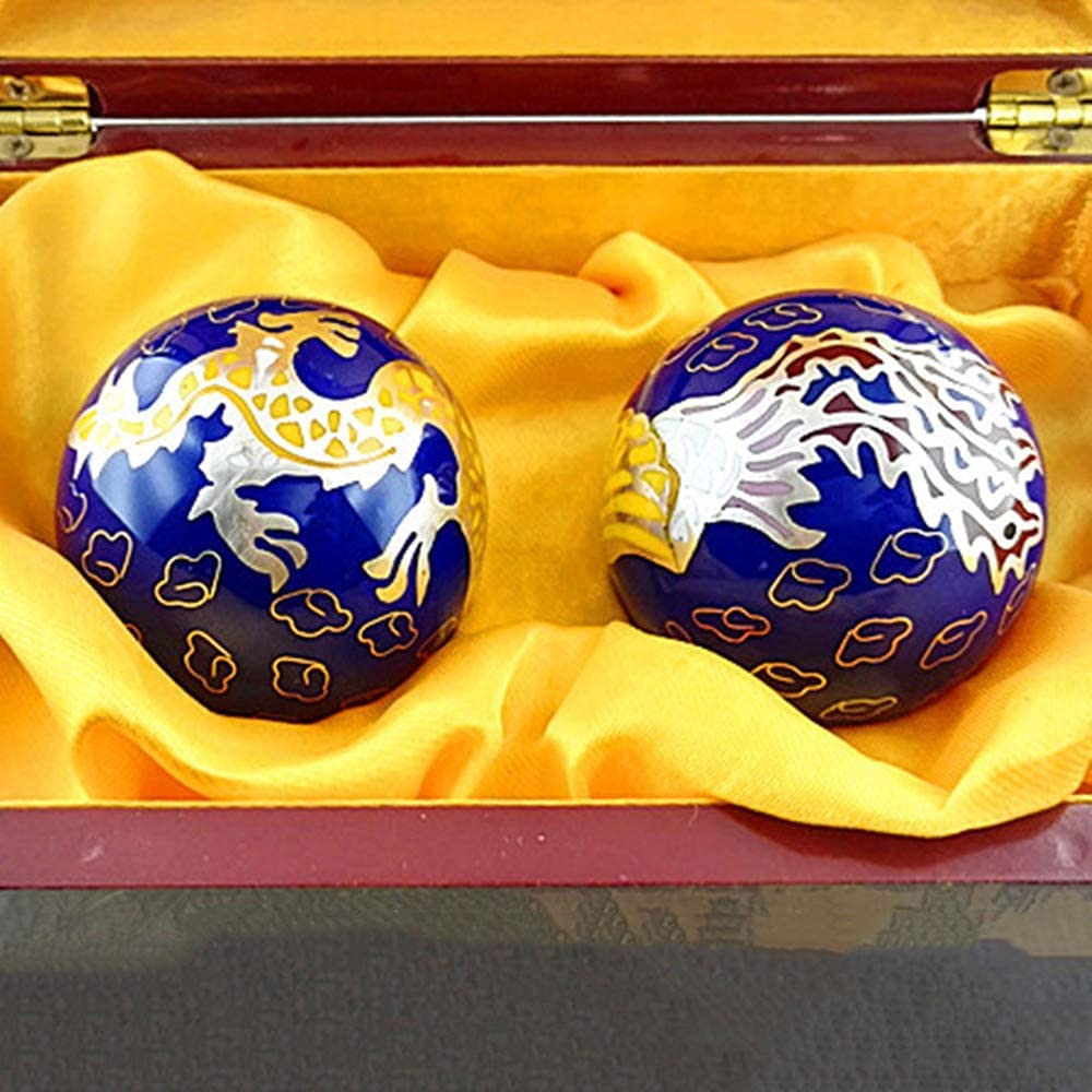 Palline Antistress per Adulti, Palline Baoding Palline Antistress per Adulti Palline per Esercizi Cinesi 2 Pezzi Palline per Massaggio alle Mani/Esercizi per Le Mani Stre