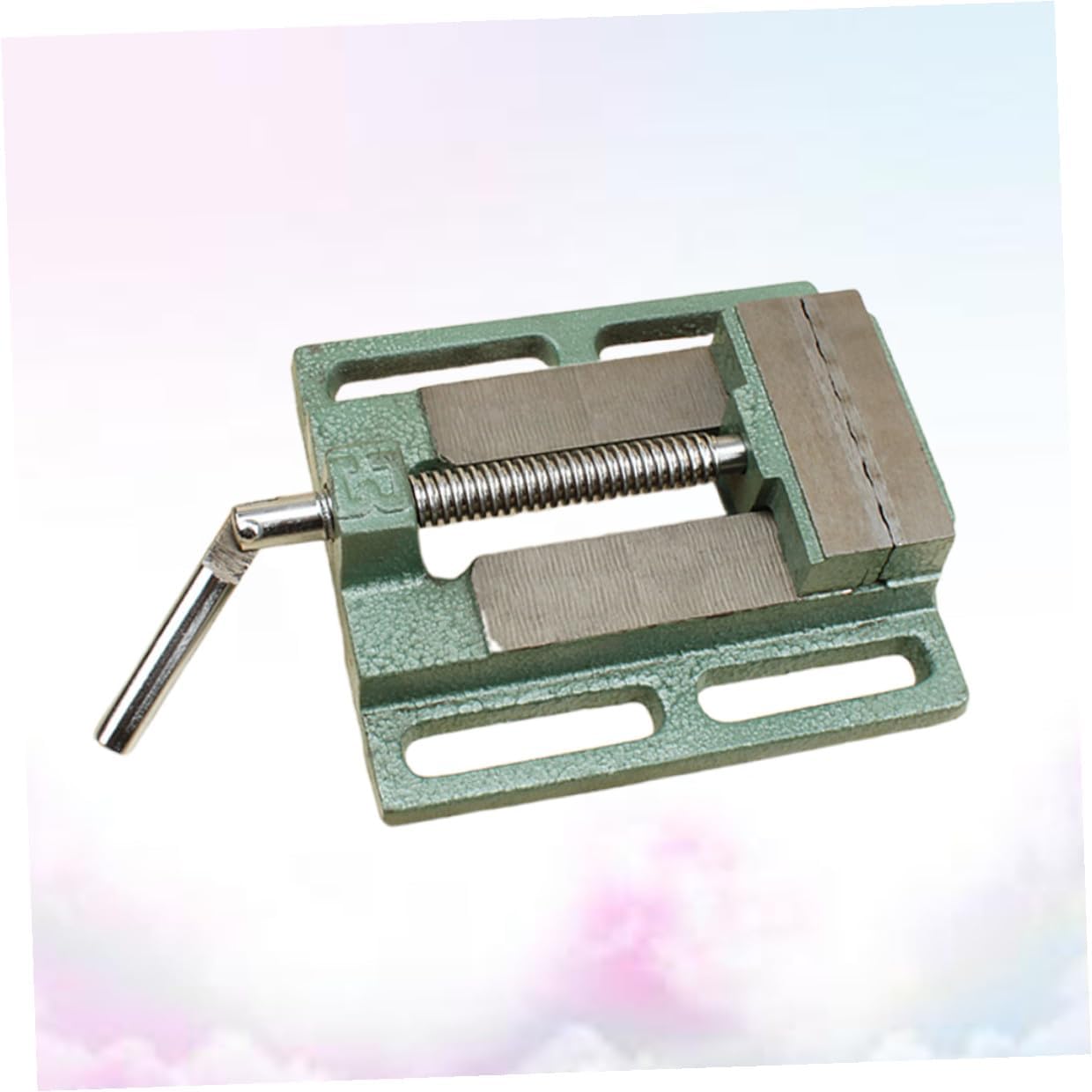 NUOBESTY 5-inch Cast Iron Drill Press Vise and Bench Clamp for Woodworking and Milling, Small Table Vise Screw Clamp for Workbench Applications