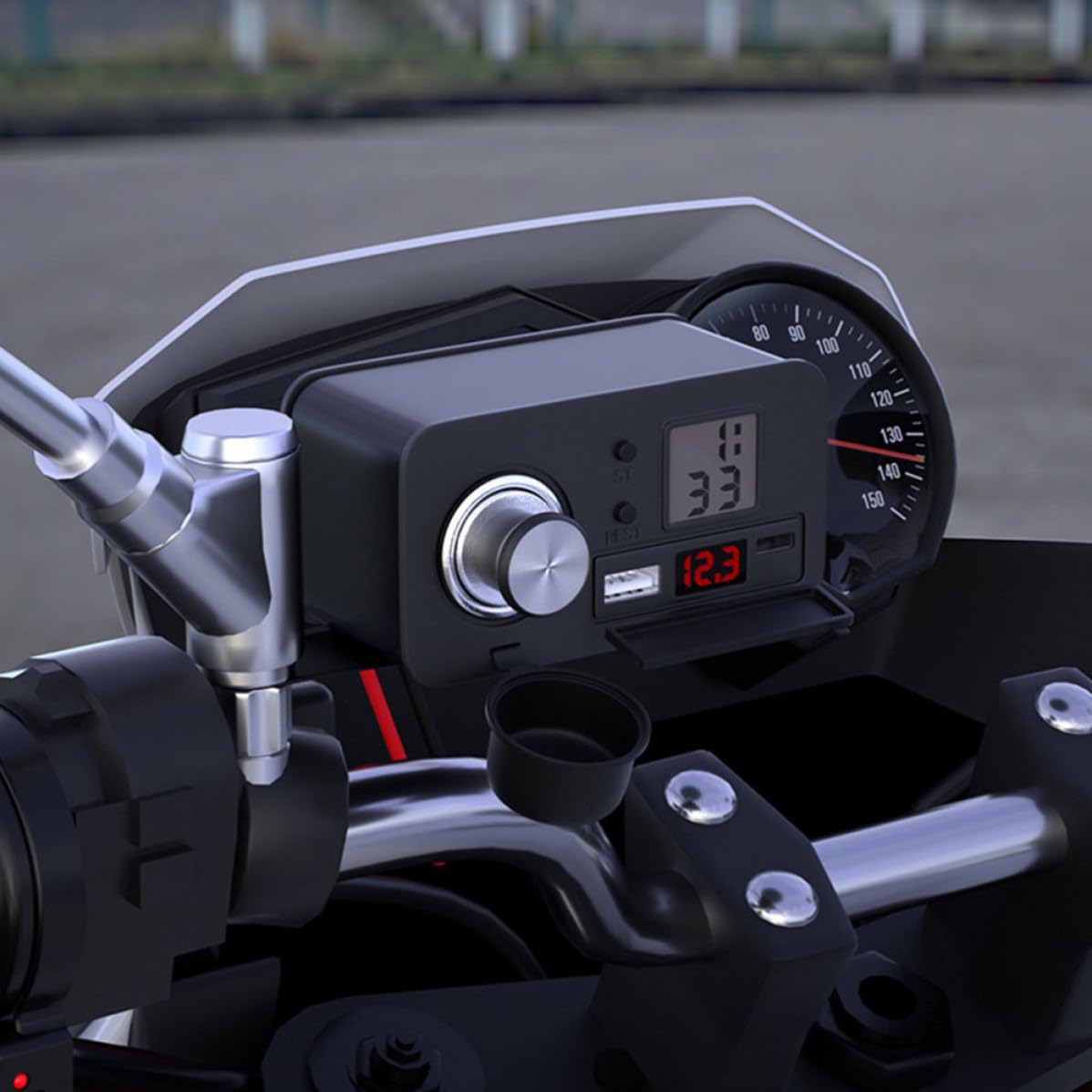 Cargador USB de Motocicleta 5v/3a de Aleación de Aluminio y Silicona