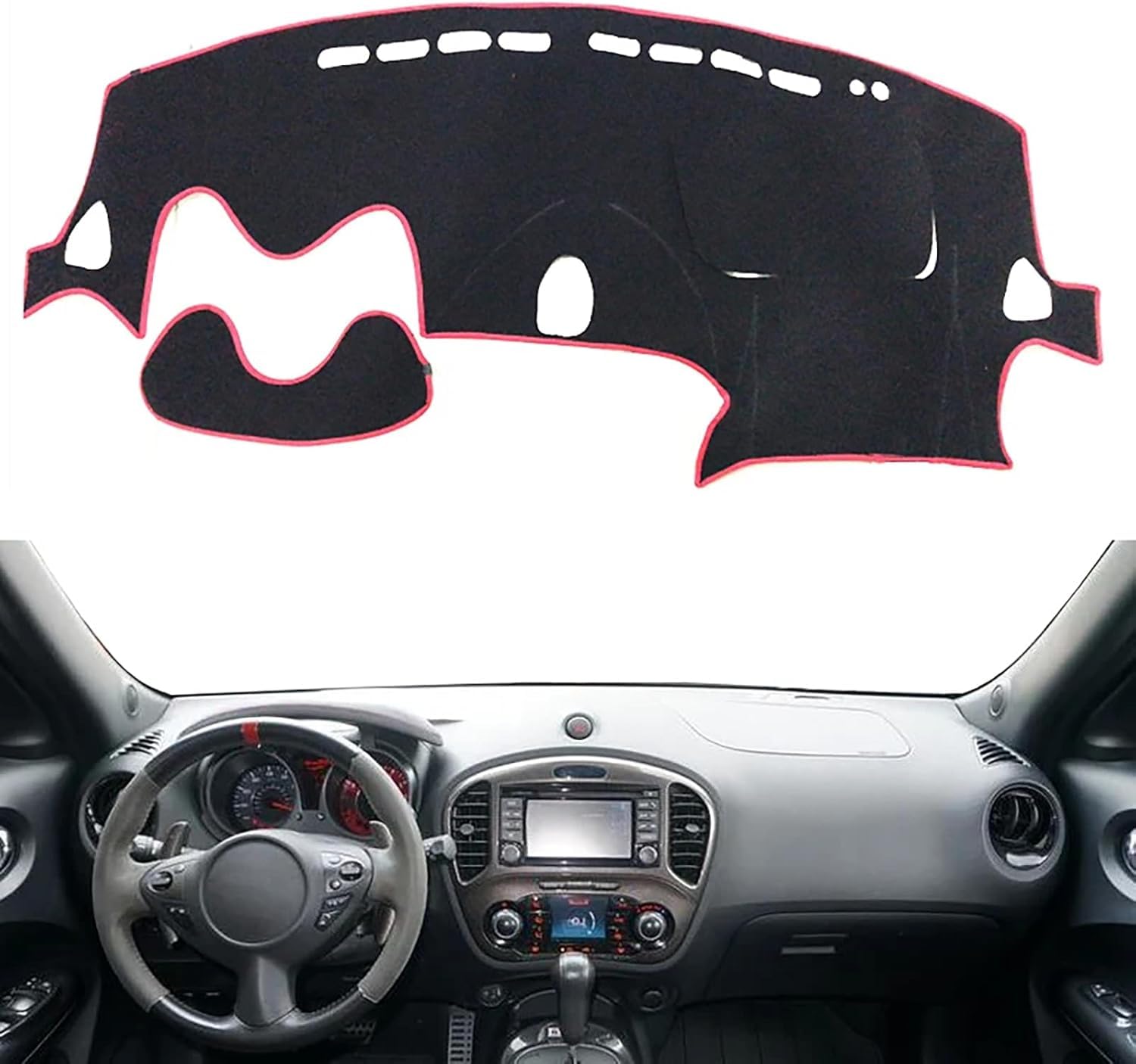ZhangXD Car Dashboard Cover for Nissan Juke 1st Gen 2011-2019, Non-Slip Dash Board Sun Shield Protector Anti-Glare Anti Dust Interior Accessories