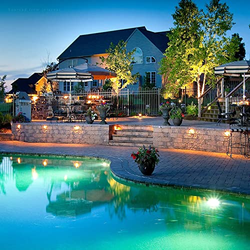 Leonlite 8-Pack Premium Series 7 Inch 4.5W Led Hardscape Lighting Swivel, Retaining Wall Light, Low Voltage Landscape Lights, 12V Outdoor Step Lights, Hardscape Paver Light, 2700K Soft White, Etl #TOP6