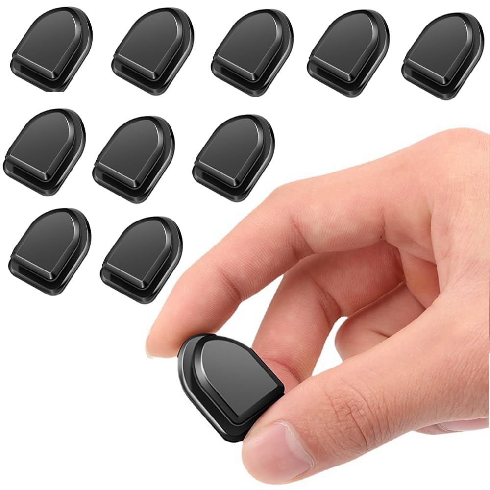 10 PCS Car Sticky Hooks Multifunctional Vehicle Adhesive Hanging Car Storage for Key USB Cable Earphone Cable Holder Vehicle Decor (Black)