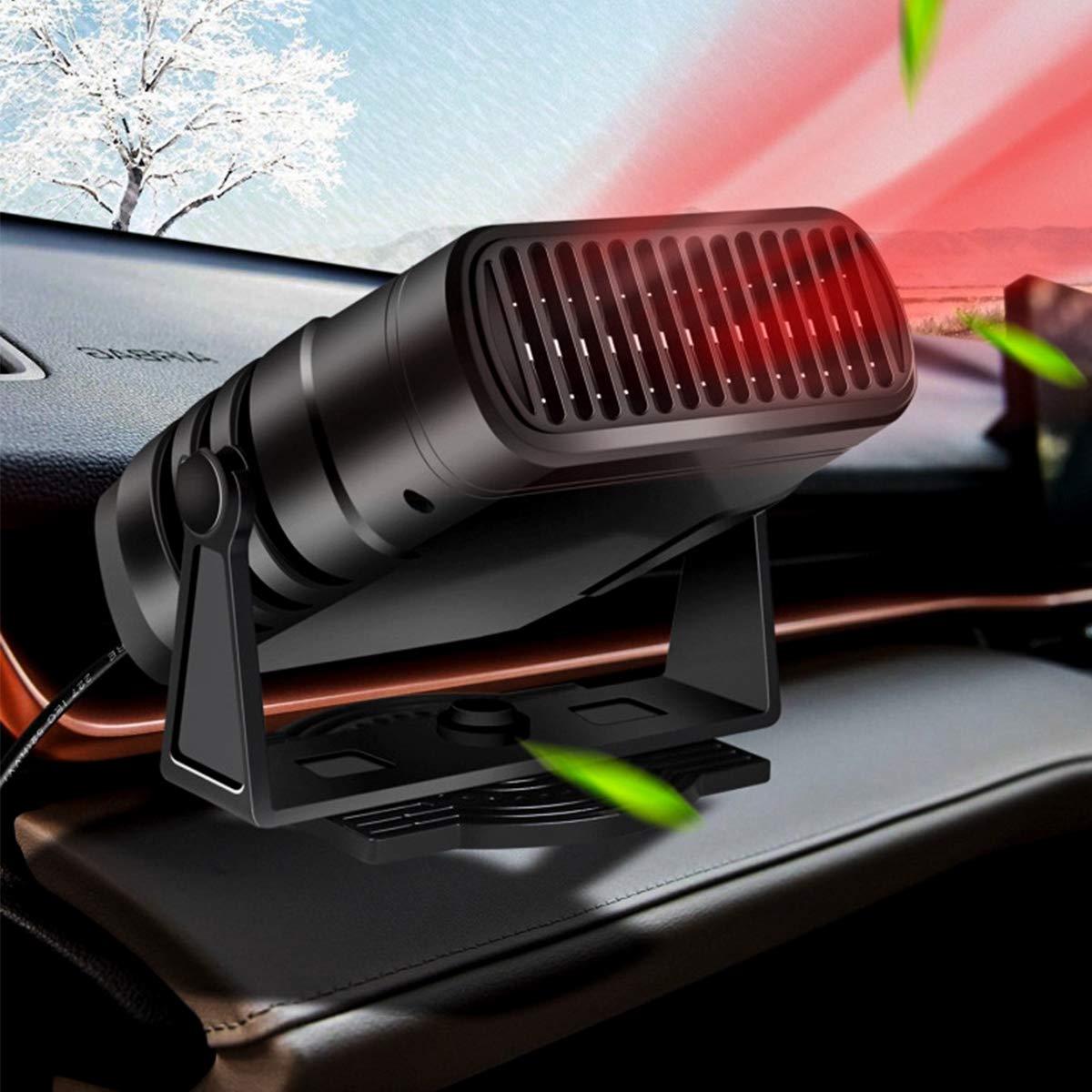 YONGYAO 12V 24V 500W 360 stopni przenosny samochód ciezarowy nagrzewnica powietrza wentylator chlodzacy odmglawianie szyby przedniej-12V