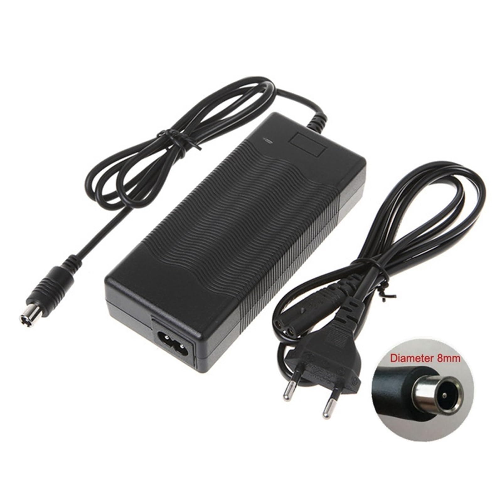 Cargador de batería de litio 42V CC 2A compatible con Xiaomi, M365, batería de litio 36V, carga rápida inteligente, enchufe UE/EE.UU., CA 100-220V (enchufe EE.UU.)