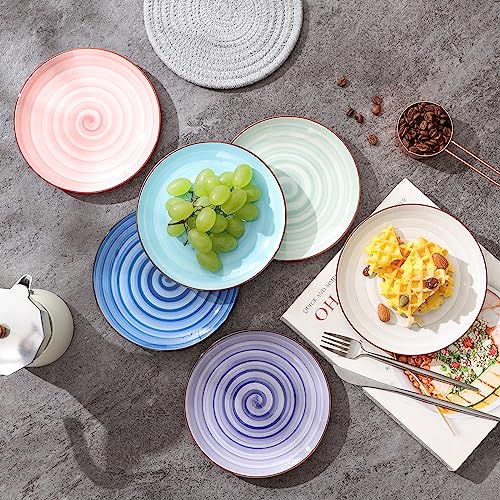Selamica-Ceramic-Dessert-Plates-Set-of-6-Small-Salad-Plates-6-Inch-Appetizer-Plates-for-Kitchen-Small-Dinner-PlatesDishes-for-Cake-Snacks-Side-Dish-Microwave-Dishwasher-Safe-Gradient-Color Selamica Ceramic Dessert Plates Set of 6 Small Salad Plates 6 Inch Appetizer Plates for Kitchen Small Dinner PlatesDishes for Cake Snacks Side Dish Microwave Dishwasher Safe Gradient Color