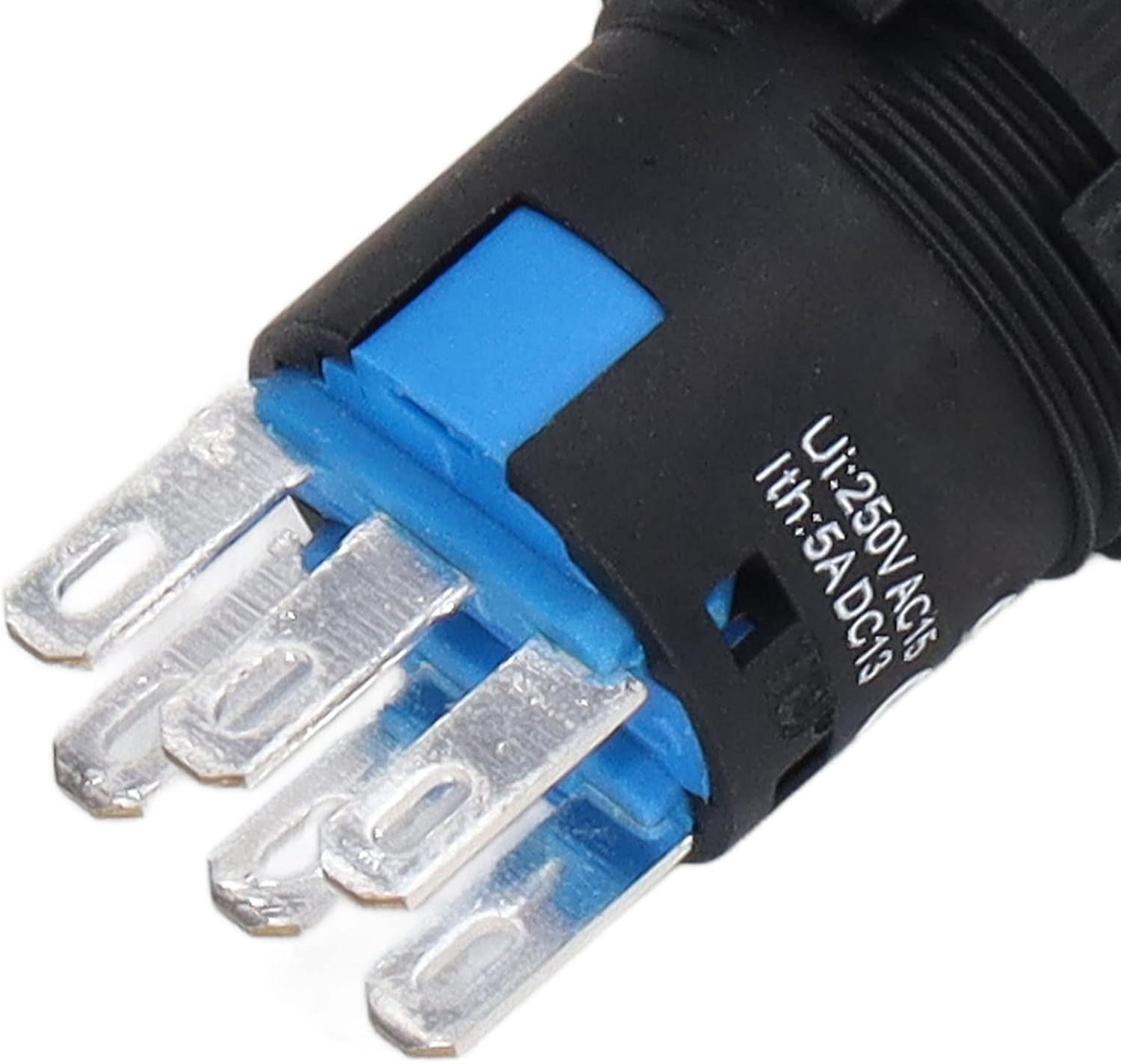 Industrial Control Switch, 20000 Hours Button Switch 250V Rated Insulation Voltage 25Pcs Self Locking Light Indicator for Electric Power