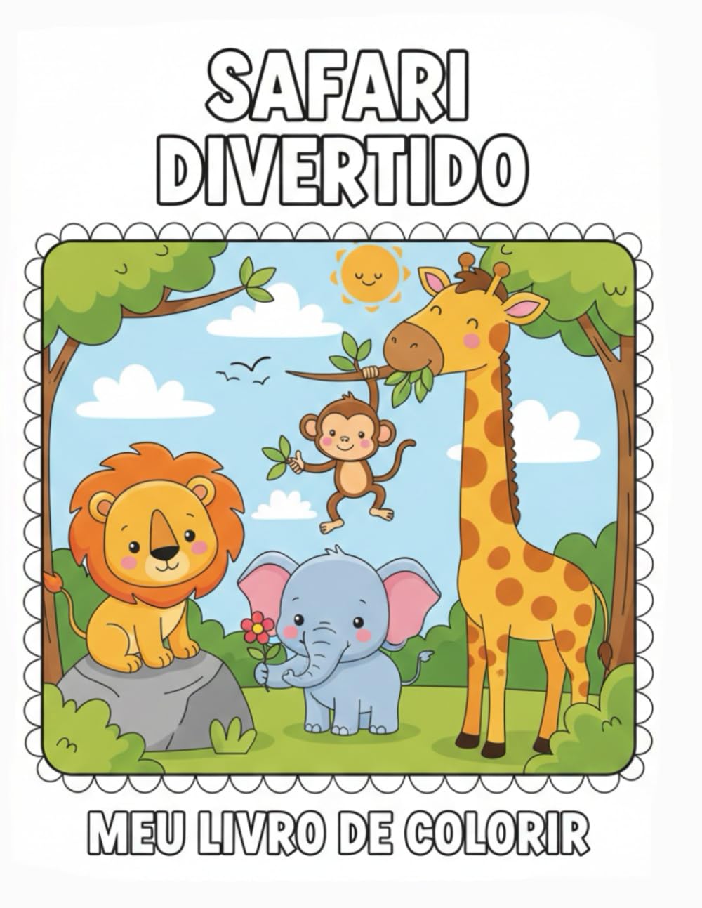 Safari divertido: Meu livro de colorir