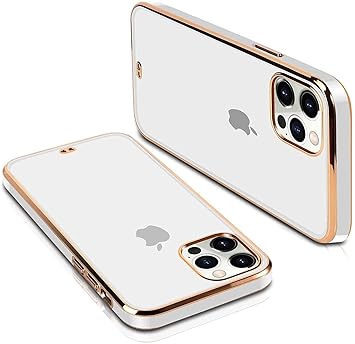 Insflug Compatible with iPhone 11 Pro Chrome Case,Slim Thin Silicone Shockproof Protective Phone Case Cover for Women/Men,Electroplated (White)