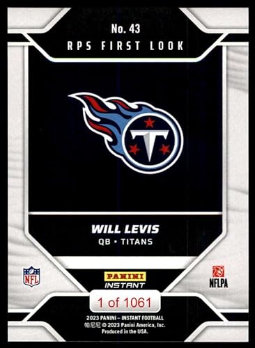 Miniatura 2 de Football NFL 2023 Panini Instant RPS First Look #43 Will Levis Titans