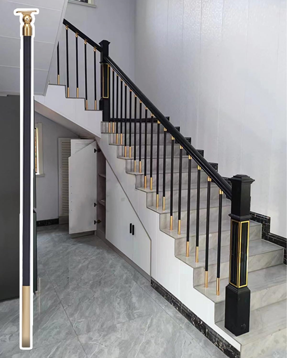 Zestaw regulowanych balustrad schodowych do użytku wewnątrz i na zewnątrz, łatwa instalacja, sprzęt, 13 balustrad na balkon, wysokość 85 cm, idealne do bezpieczeństwa w domu