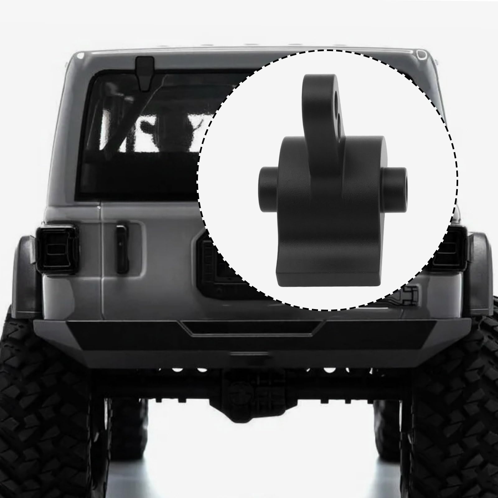 EMSea RC Car Rear Upper Link Riser Compatible with Axial SCX10 III AR45P 1/10 RC Crawler LCG Chassis DIY (Black) - Image 4
