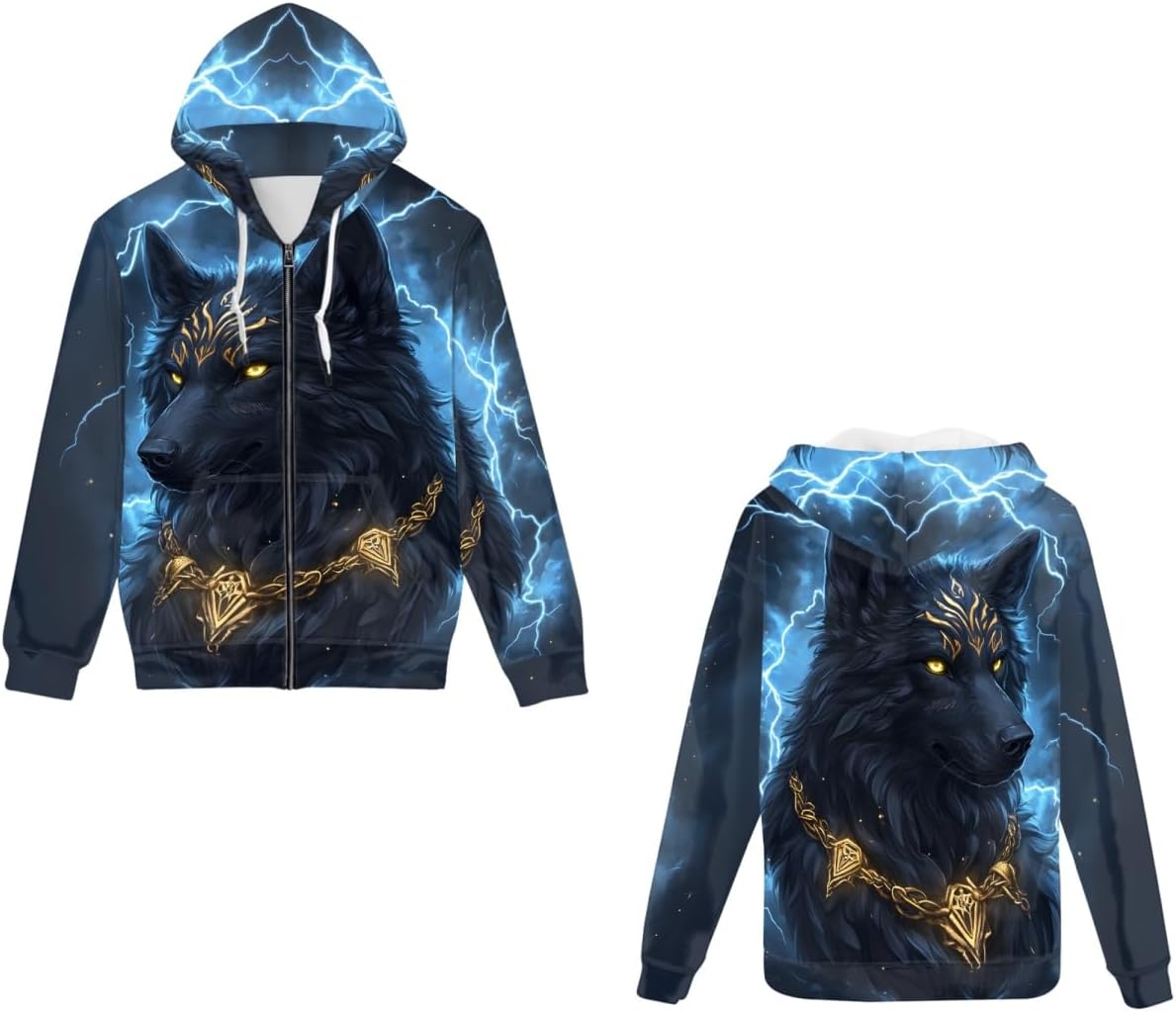 GLUDEAR Men's Realistic 3D Digital Print Pullover Hoodie Hooded Sweatshirt - Image 3