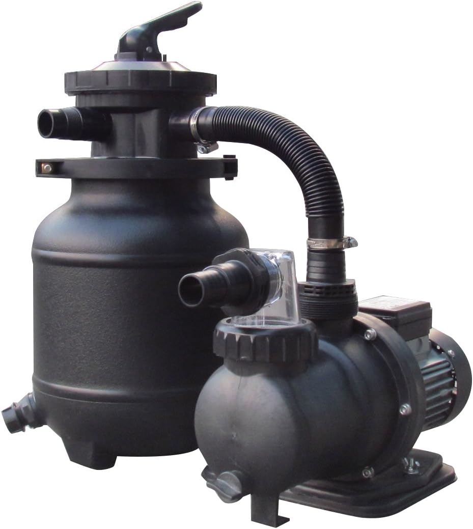 FlowXtreme 10-in, 25lb Sand Filter Pump System for Above Ground Pools with Multiport Valve, 1/3 HP, 1,850 Gallons/Hr, 115V