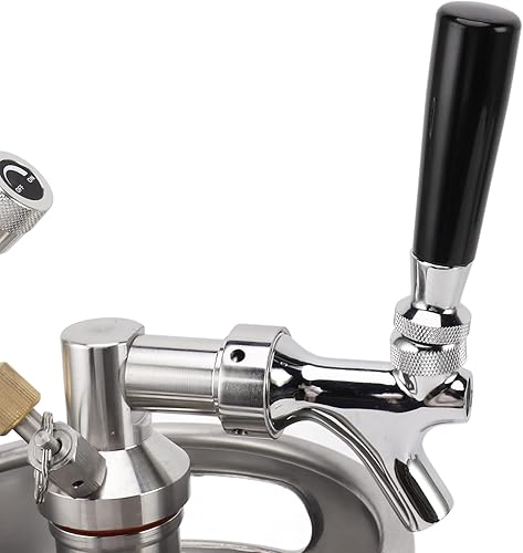 Miniatura 9 de Barril de cerveza de acero inoxidable, mini barril de cerveza presurizado B60PSI calibre 5L Sistema dispensador portátil para el hogar para barril
