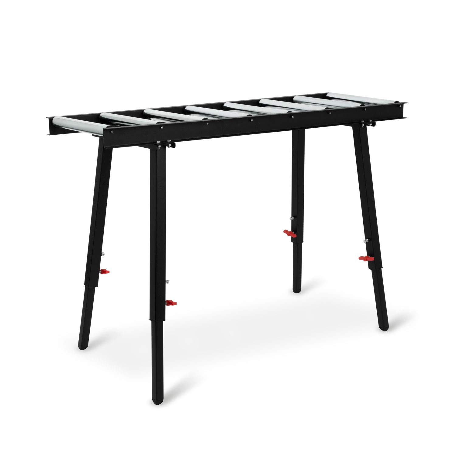 EBERTH Trasportatore a rulli, altezza regolabile, portata 300 kg, lunghezza di trasporto x larghezza 120x40 cm, 8 rulli con Ø 38 mm, distanza tra i rulli 12 cm, nastro trasportatore