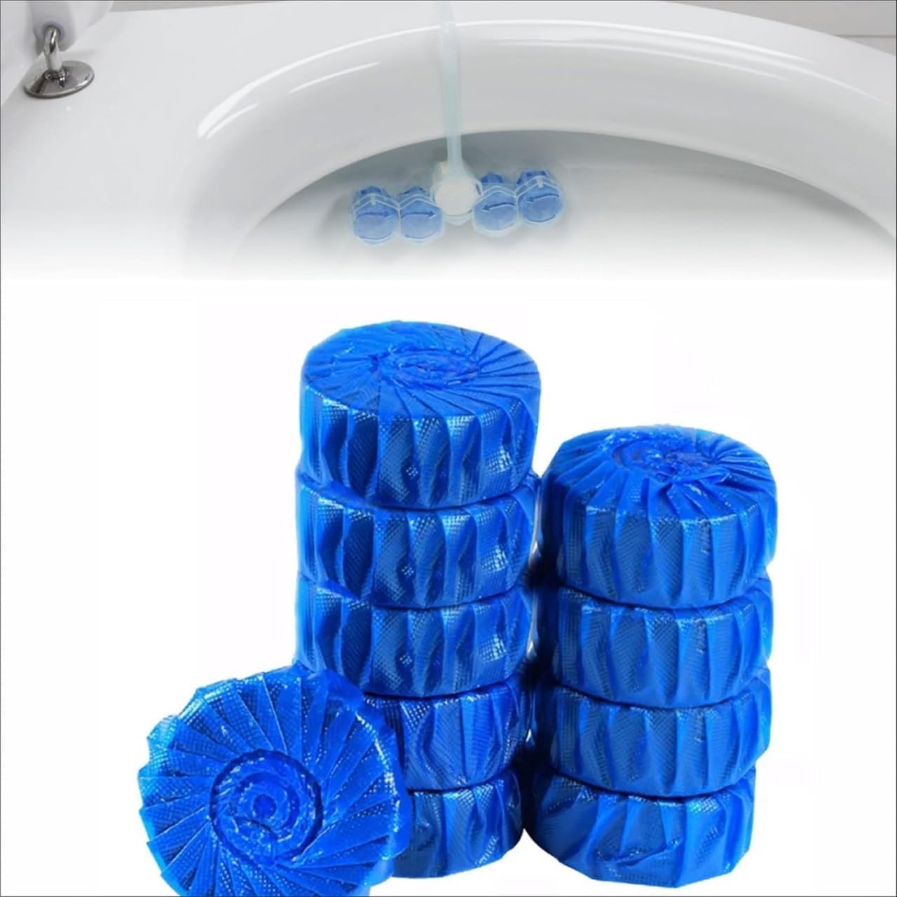 C2SK Toilet Cleaning Tablet for Bathroom | Toilet Bowl Cleaner Tablets for Tank Freshness | Long-Lasting Toilet Deodorizer for Daily Cleaning (Multicolor - Pack of 10) 3