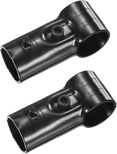 M METERXITY 2-Pack Structural Pipe Connector, t Clamps Steel Pipe Connector for OD 1.1" or 28MM Pipe, Conduit Connectors with Screws