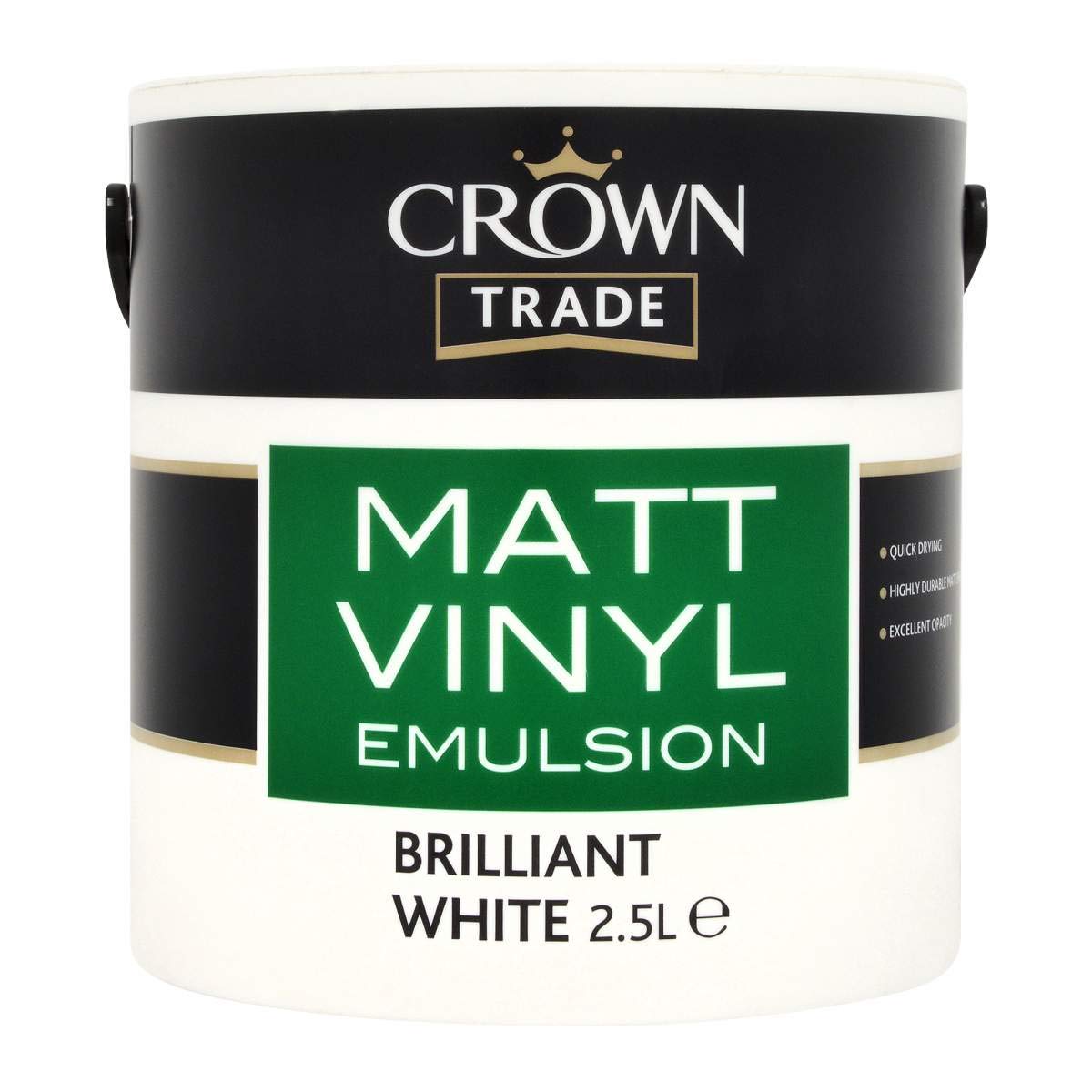 Crown Trade Unisex White Crown Vinyl Matt Brilliant 2.5L