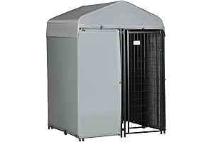 PawHut 4x4 Dog Kennel: Comfortable and Secure Outdoor Space for Your Furry Friend