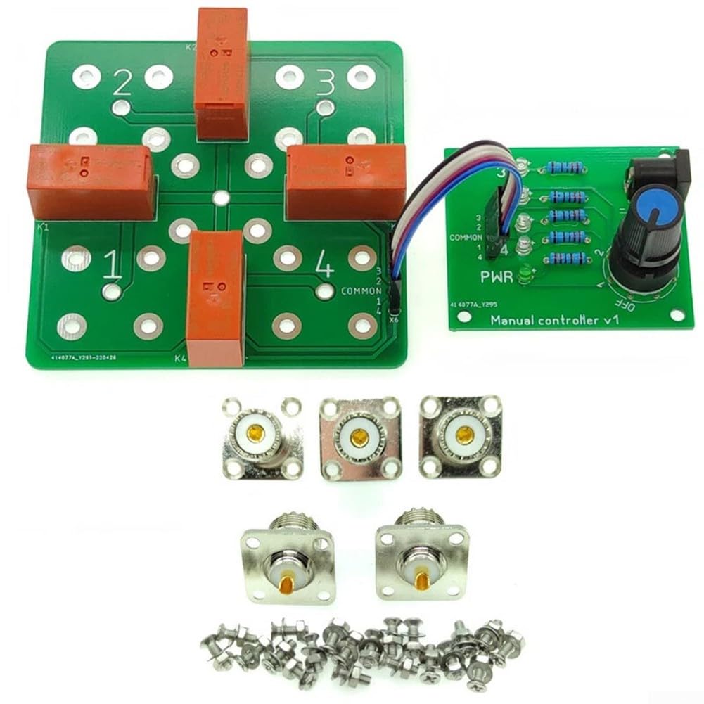 Interruttore remoto coassiale 4:1, 3000 W PEP con controller, SO-239 HF, interruttore antenna per radio amatoriale, antenna da tetto a onda corta (D)