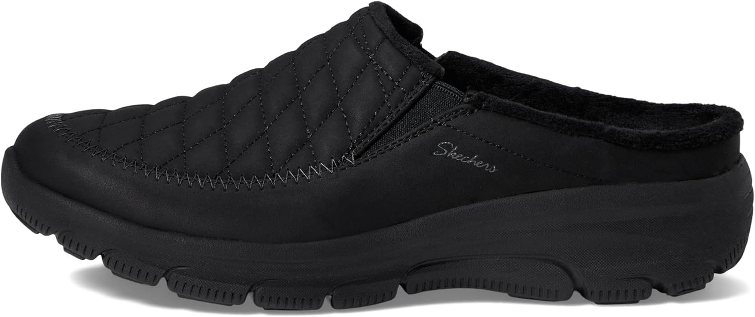 Skechers Women's Easy Going-Road Trip Mule, Black/Black, 5.5