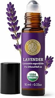 Silk Road Organic Lavender Essential Oil Roll On for Stress Relief, Sleep, Calm & Relaxation | USDA Certified Aromatherapy Roller (10 ml)