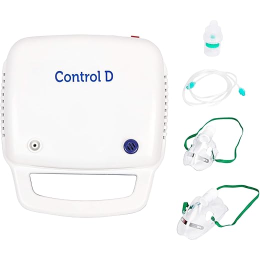 Control D Blue & White Compressor Complete Kit Nebulizer with Child and Adult Masks