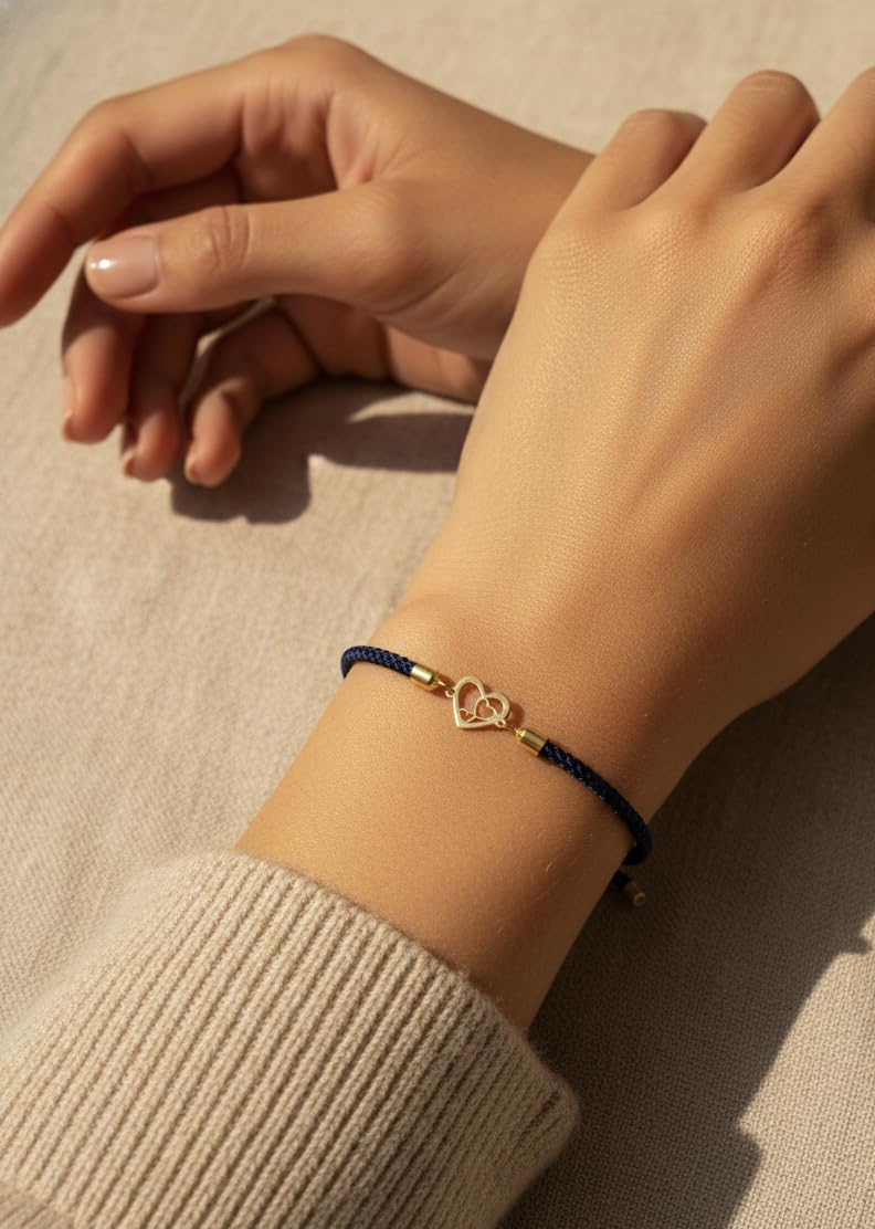 Bracciale – oro 18 carati – 0.23 gr – design minimalista motivo cœur, Élégance intemporelle – Bene rifugio – Idea regalo – Punzone 750 – Certificato di autenticità – Salia Gold Paris