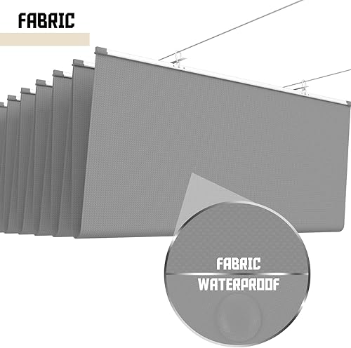 Miniatura 7 de Patio Toldo retráctil impermeable para pérgola, cubierta de repuesto, para exteriores, con alambre ondulado, para Patio Deck, 4 pies de ancho x 16