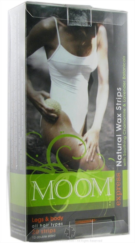 Moom Natural Wax Strips with Chamomile & Lavender Botanicals-for Legs and Body(Multi-Pack)