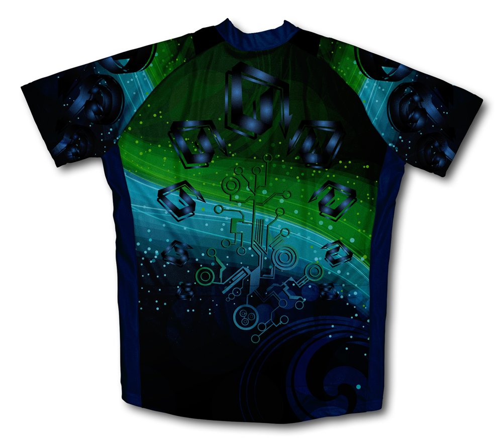 ScudoPro Mother Board Short Sleeve Cycling Jersey for Youth - Size M Black