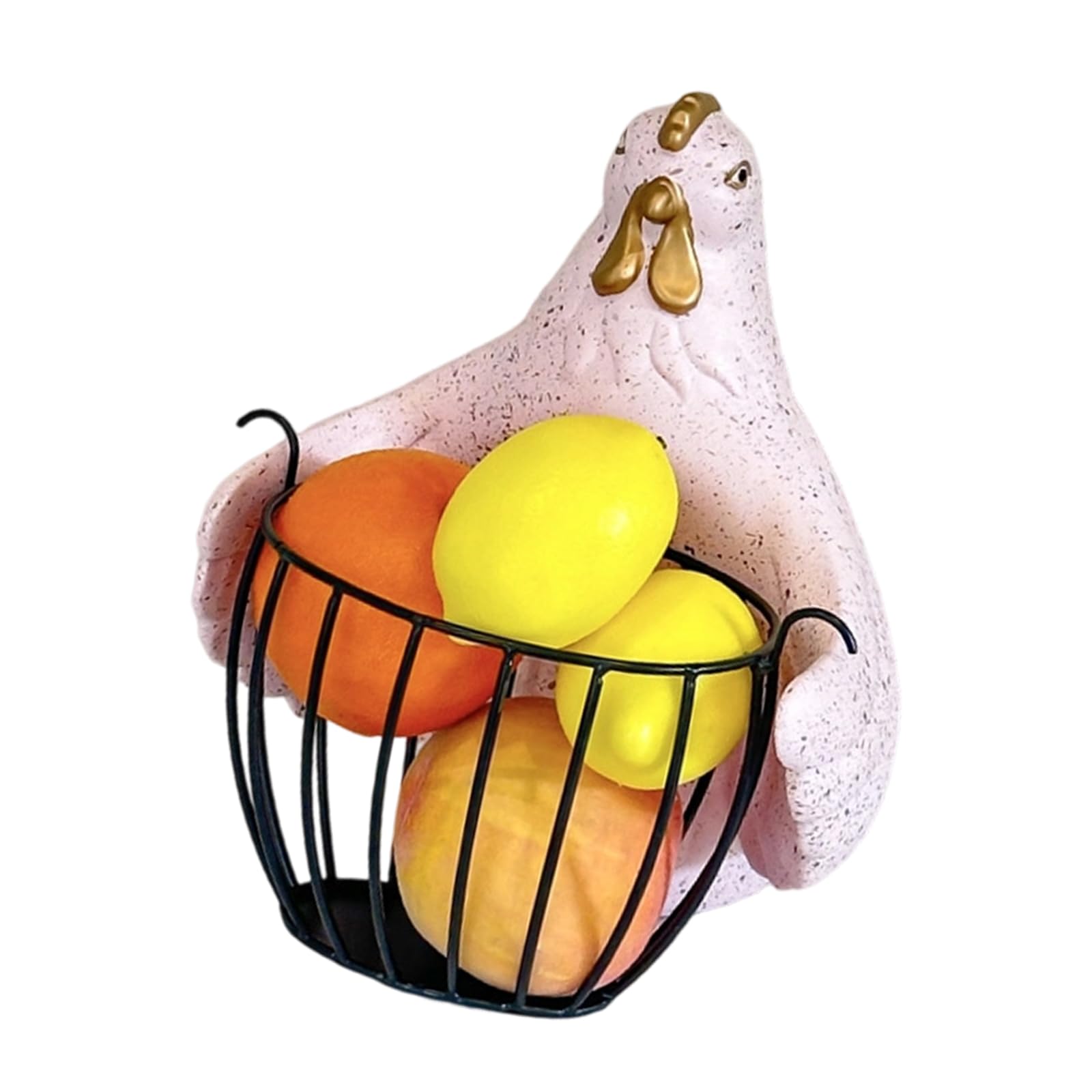 Bucolic Home Organizers Hugging Chicken Basket Iron Frame Glues Multipurpose for Family Event Bucolic Chicken Storage Basket