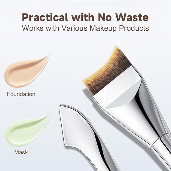 Makeup Concealer Brushes - Multipurpose Flat Brush, Liquid Foundation, Soft Texture, Comfortable Handling | Cosmetic Tool for Cheeks, Contours, Under Eyes and Face Applications