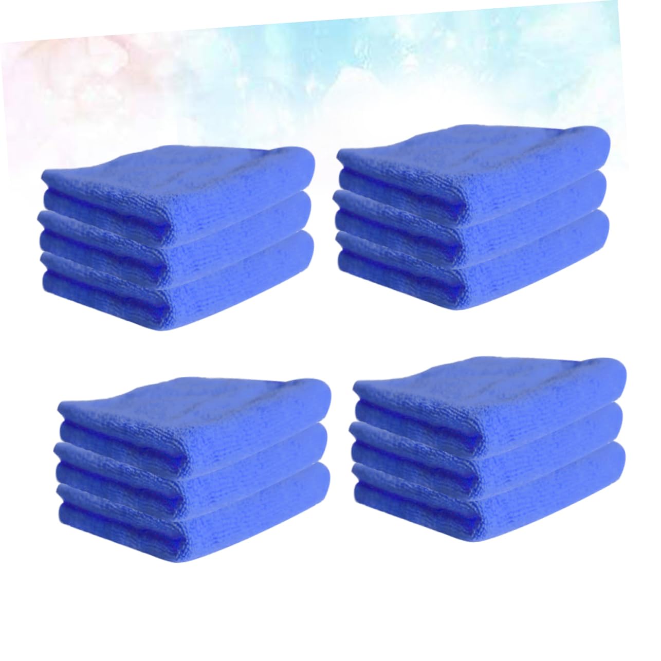 Geschirrtücher und 12 Stück-Pack Mikrofaser Stark Saugfähig Ölabweisend Waschbar Blau für Haushalt und Küche