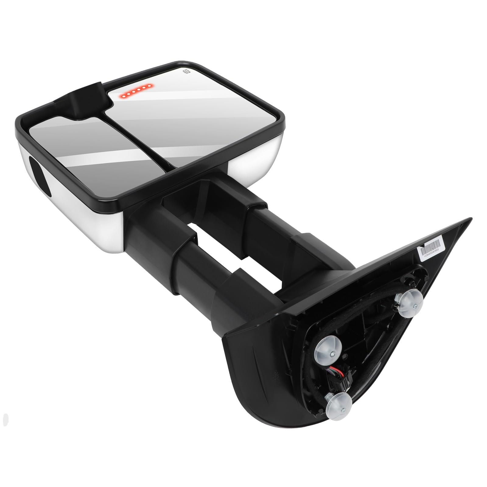SCITOO Towing Mirrors Compatible With 2008-2013 For Chevy Silverado For GMC Sierra All Models A Pair(Left Right Side) With Power Adjusted Heated LED Turn Signal Running Clearance Light Chrome Housing