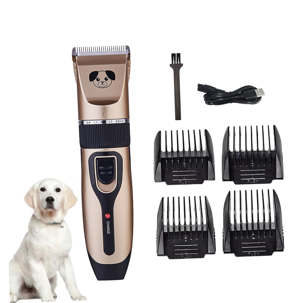 Parliky Professional Dog Clippers Pet Hair Trimmer Rechargeable Dog Hair Shears for Grooming Safe Shaving Tool for Poodles for Grooming