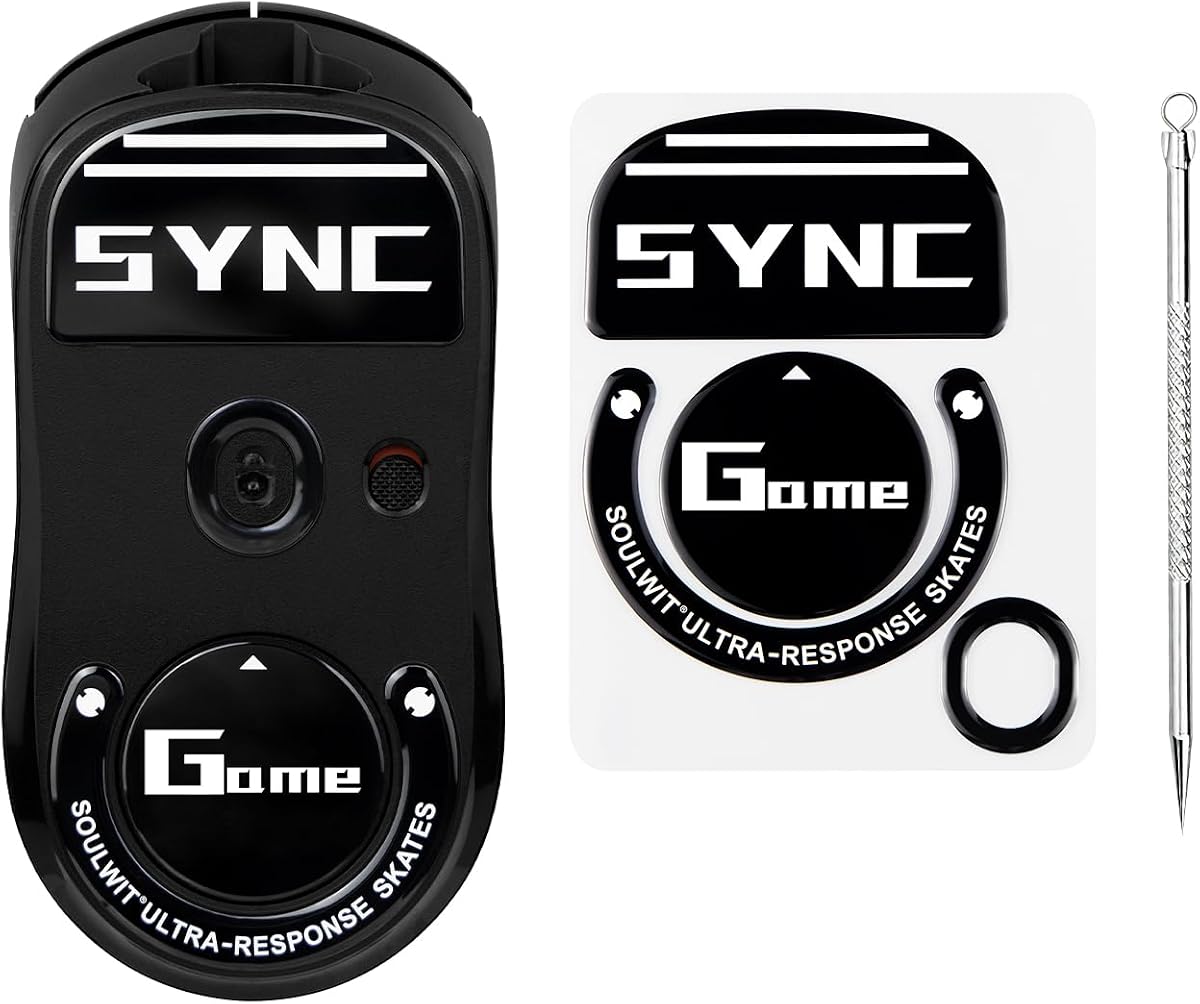 Patines de vidrio SOULWIT para ratón inalámbrico para juegos Logitech G PRO X Superlight (Gen 1.0) (no aptos para GPro X Superlight 2/2C/2DEX/2SE) - Negro