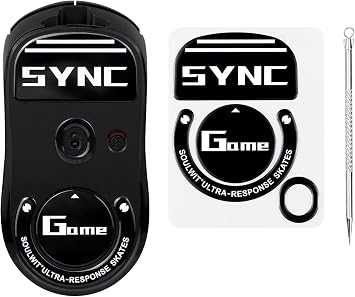SOULWIT Glass Mouse Skates for Logitech G PRO X Superlight Gen 1.0 Wireless Gaming Mouse Do Not Fit GPro X Superlight 2/2C/2DEX/2SE - Black