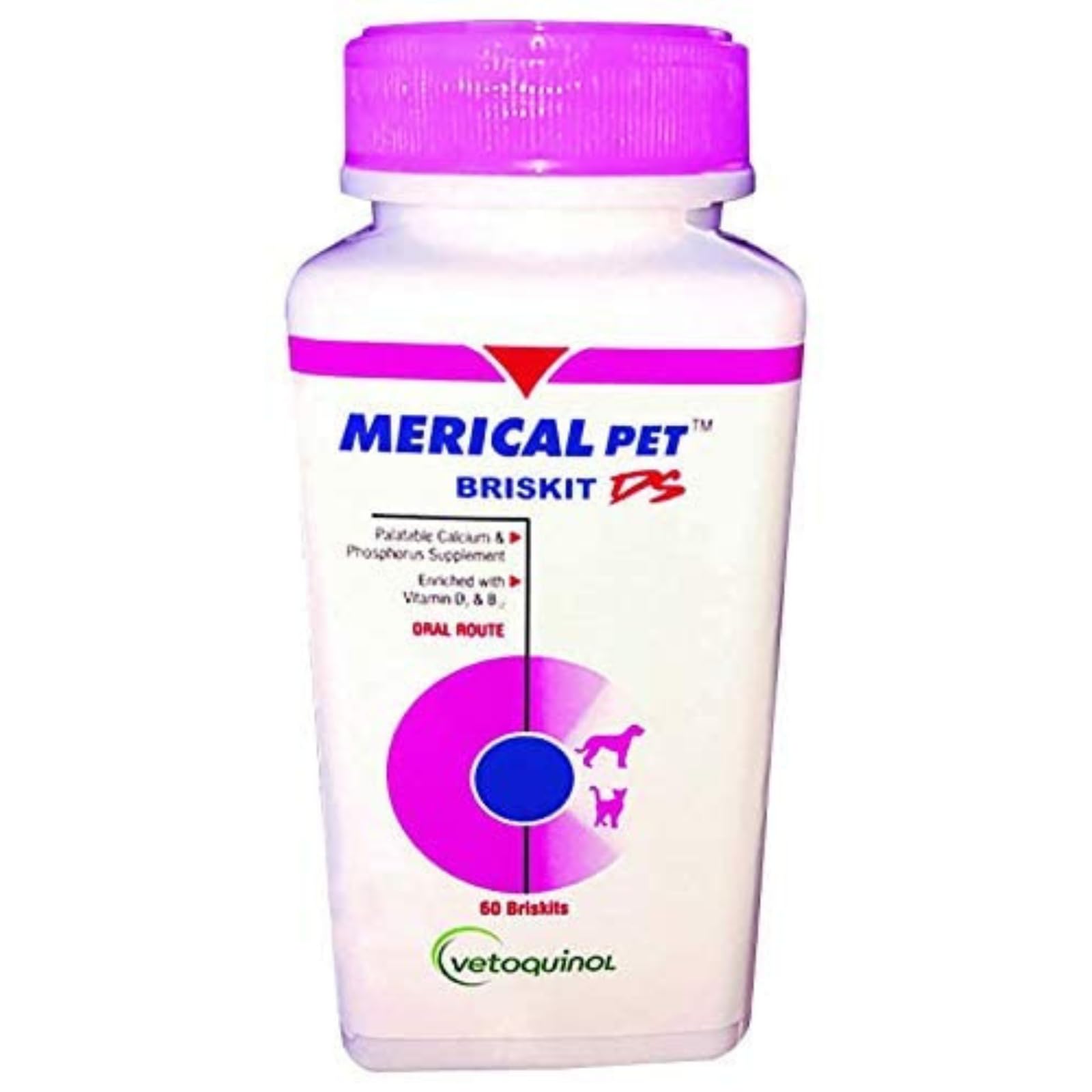 BULLYPET Merical Pet Briskit DS Calcium and Phosphorus Supplement for Dogs and Cats - 60 Tablets (B0CSYD65KT) Amazon Price History, Amazon Price Tracker