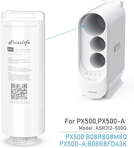 Miniatura 2 de FRIZZLIFE ASR312-500G RO Cartucho de filtro de repuesto para PX500, PX500-A (2da etapa)