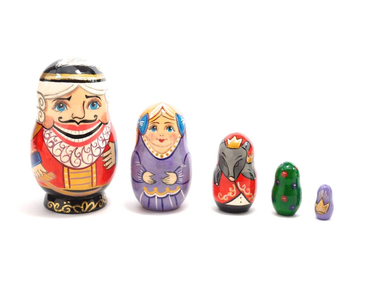 【クリスマス】高級マトリョーシカ　くるみ割り人形　7個組 Amazon | くるみ割り人形 マトリョーシカ 5個組 [ロシア製] | 民芸品