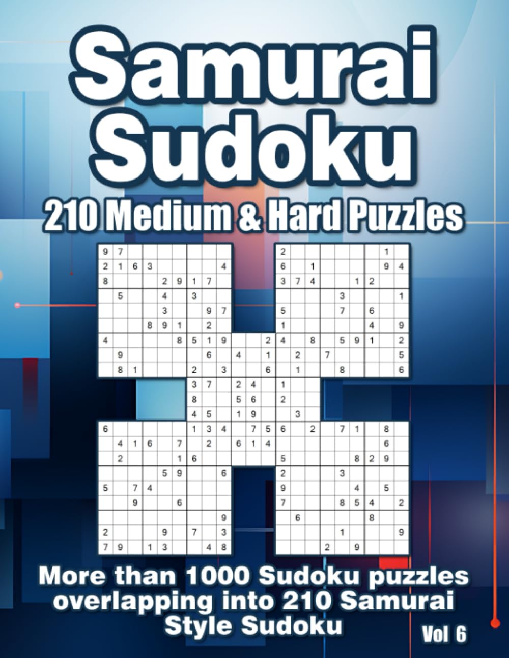 Intermediate Samurai Sudoku: Medium & Hard Samurai Style Puzzles for Adults